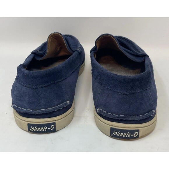 Johnnie-O Mens Santa Monica Blue Suede Loafer Casual Dress Style JMFW1720 Sz 8 M